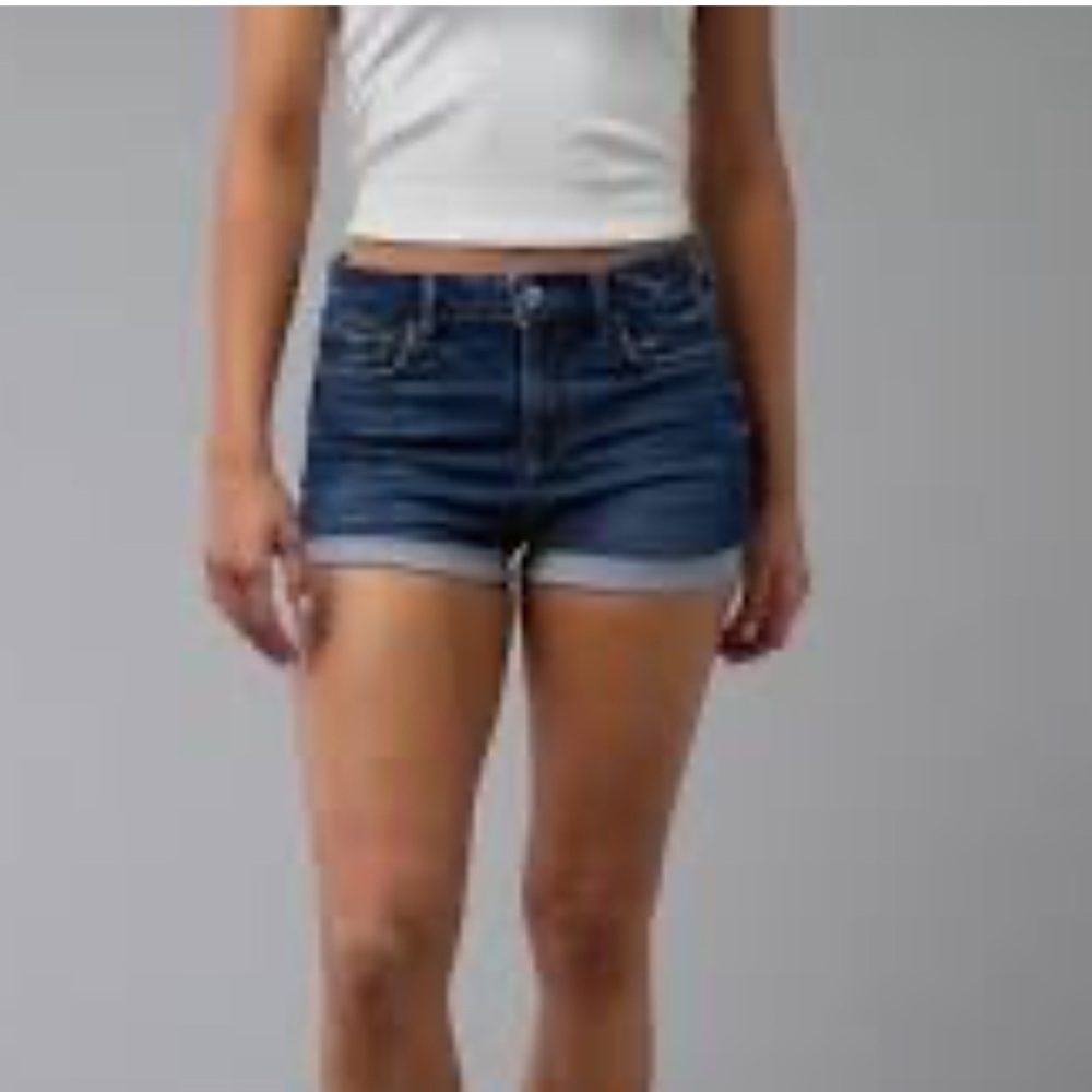 American eagle vintage high rise festival cut off distressed denim shorts size 4